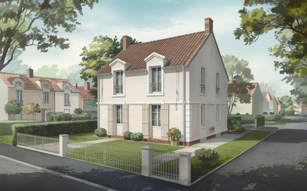 Vue d'une maison située rue Amédée Fraguier à Tigery pour estimation immobilière