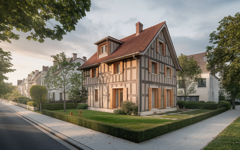 Façade d’une maison à estimer située rue des Ormes à Morsang-sur-Seine