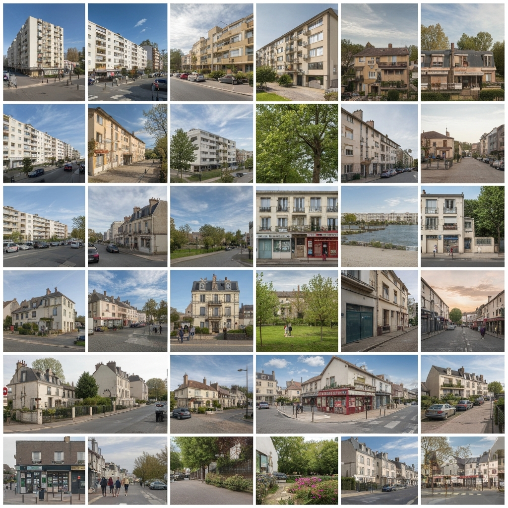 Vue aérienne d'une maison située dans l'Allée des Chênes à Morsang-sur-Seine