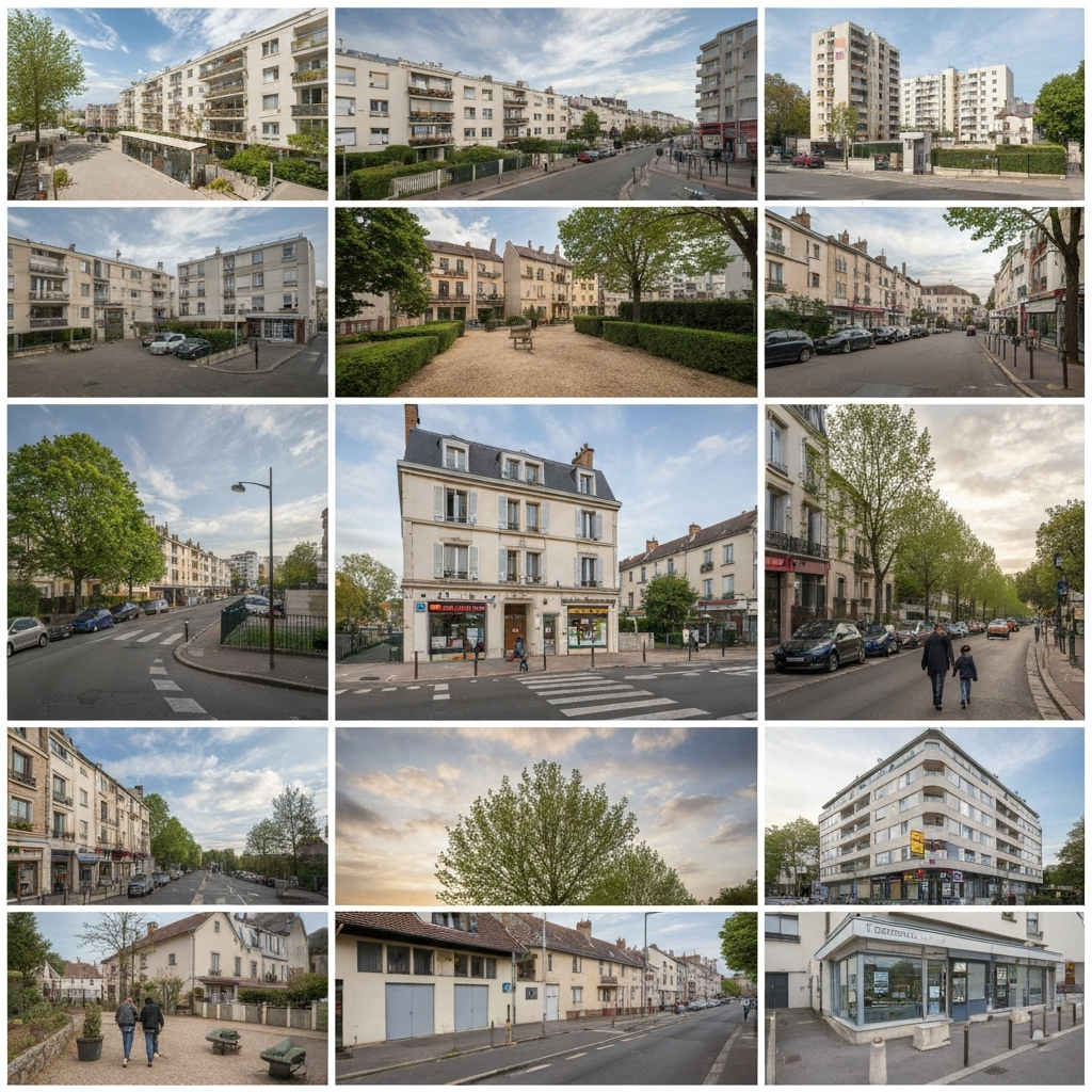 Vue de la rue des Vignes à Tigery avec une maison en arrière-plan