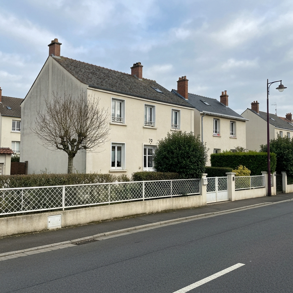 Vue aérienne de la Place de la Liberté à Morsang-sur-Seine avec des appartements visibles