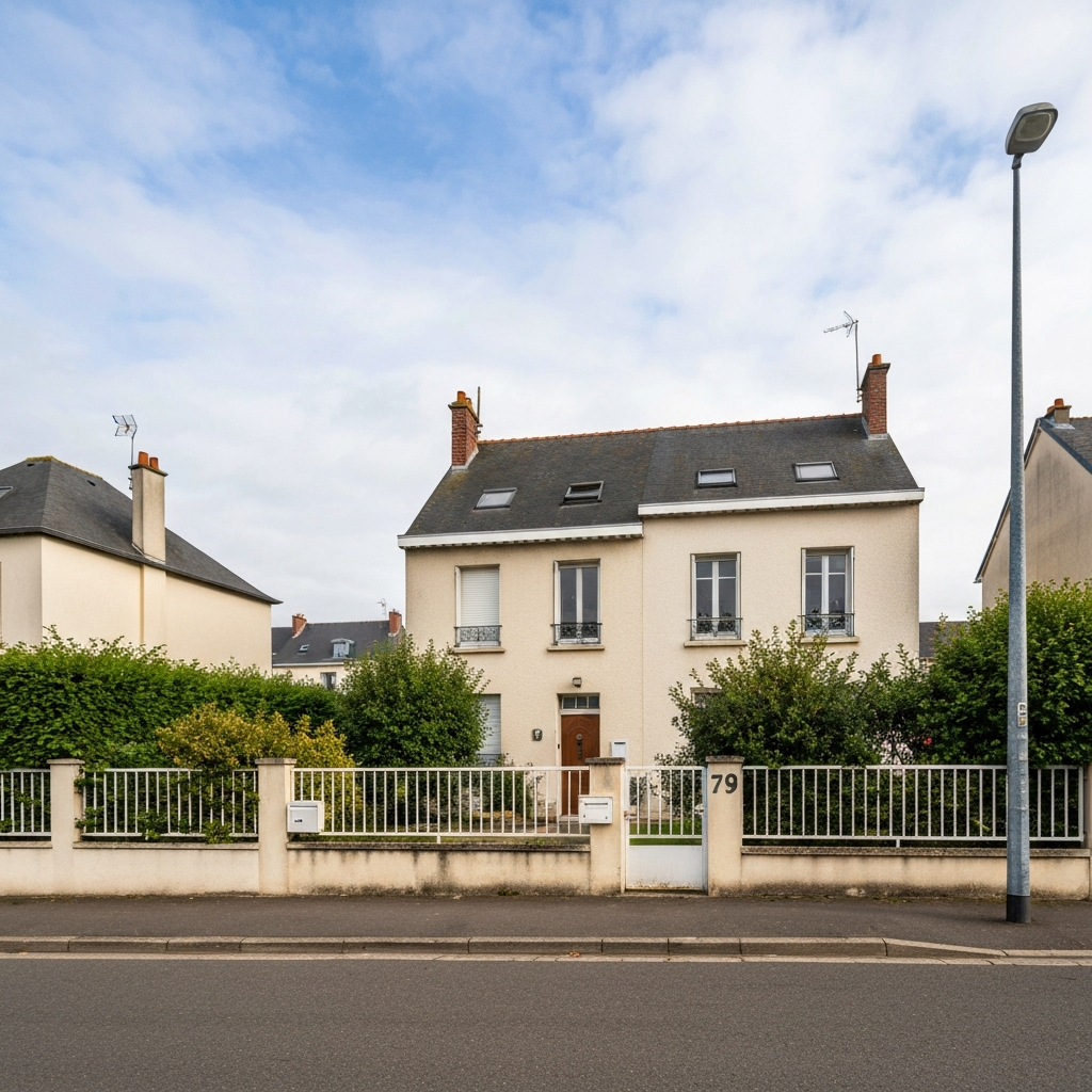 Vue aérienne de la route de Lieusaint à Saint-Germain-lès-Corbeil avec une maison en premier plan