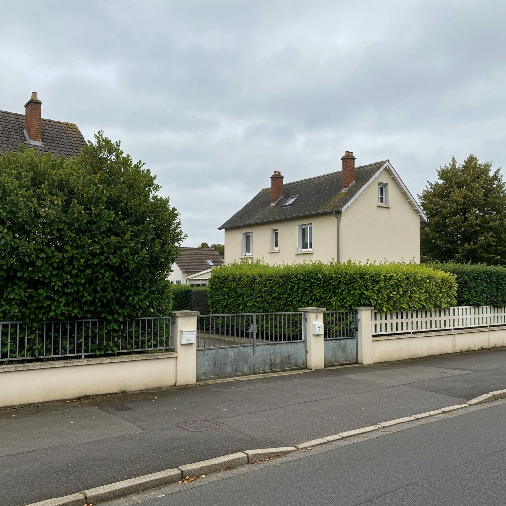 Vue de la maison sur la route de Maupertuis à Saint-Germain-lès-Corbeil