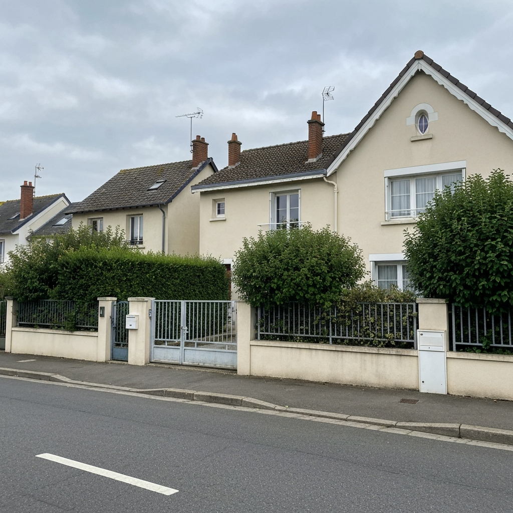 Vue de la maison située rue de Caracas à Saint Germain les Corbeil pour estimation