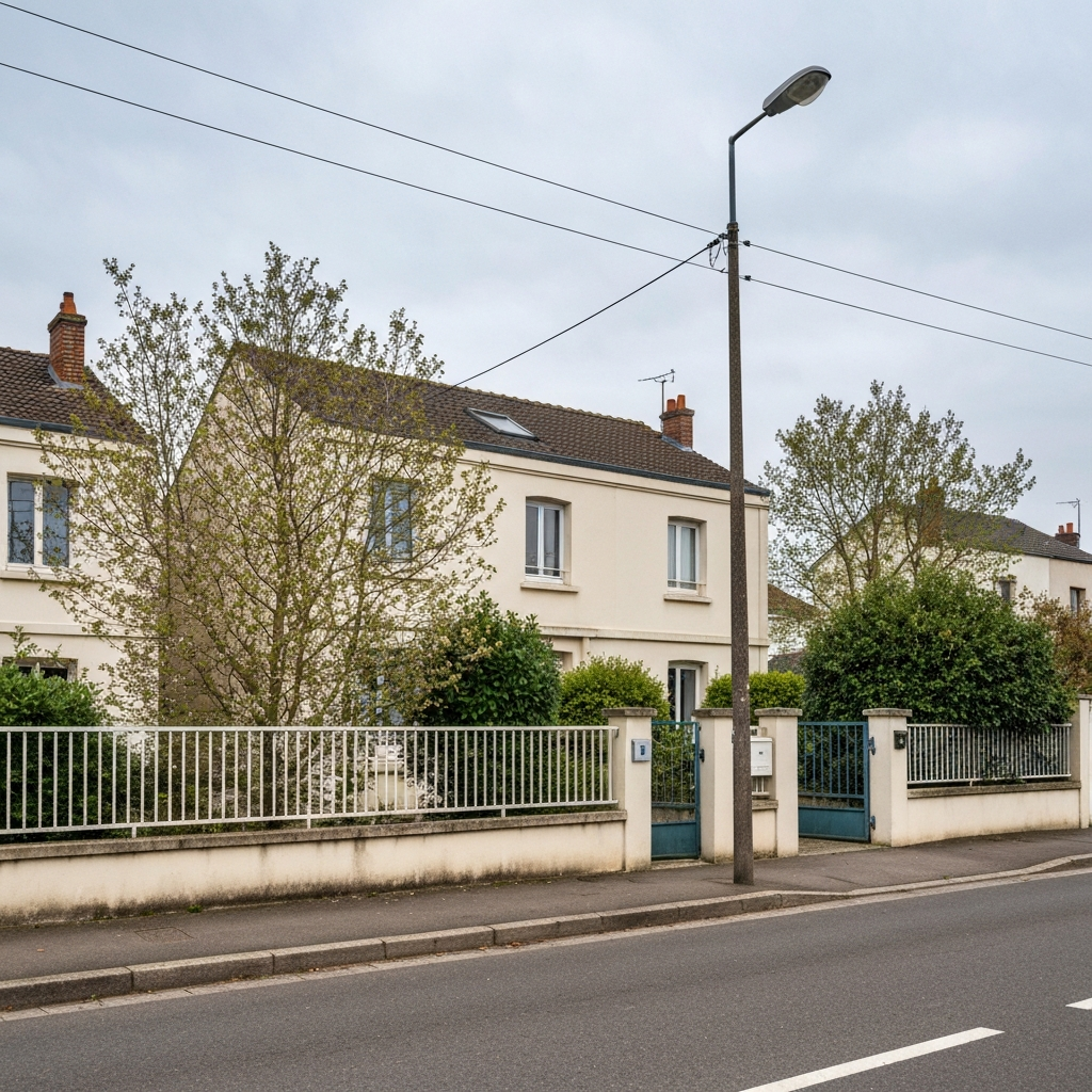 Vue extérieure d'une maison située dans l'Allée des Bois à Tigery