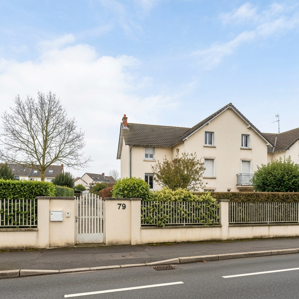 Vue aérienne d'une maison située dans l'allée du parc à Morsang-sur-Seine