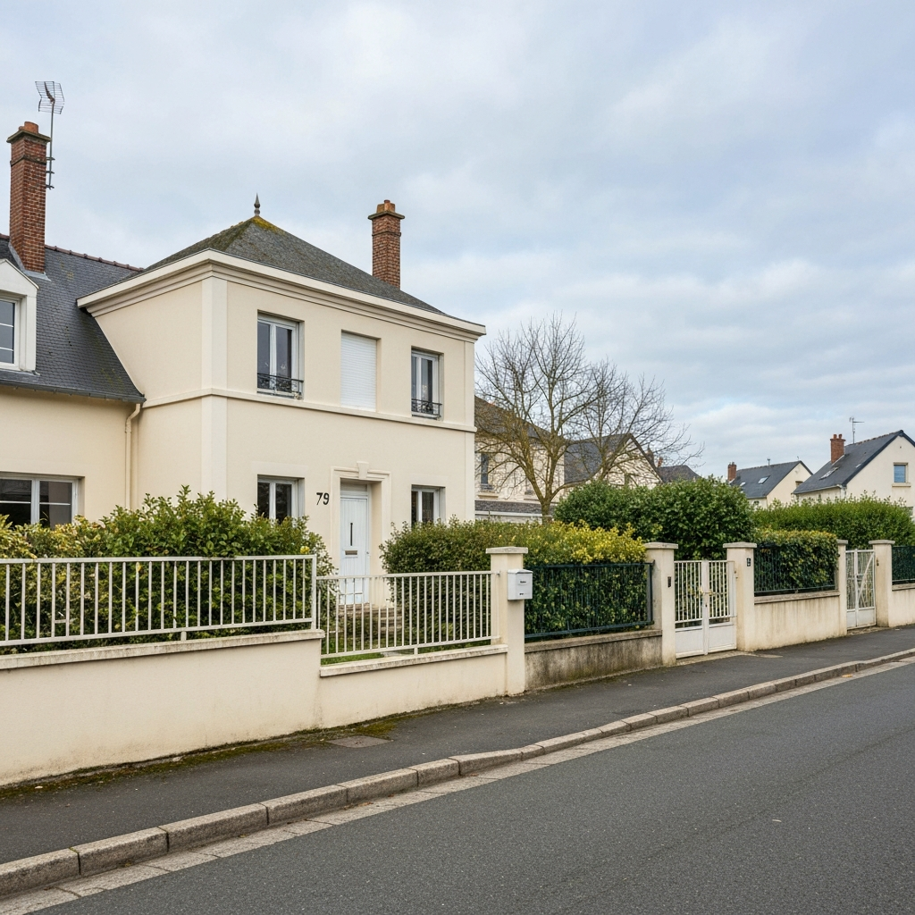 Vue de la maison située sur l'avenue Auguste Rodin à Saint-Germain-lès-Corbeil pour estimation