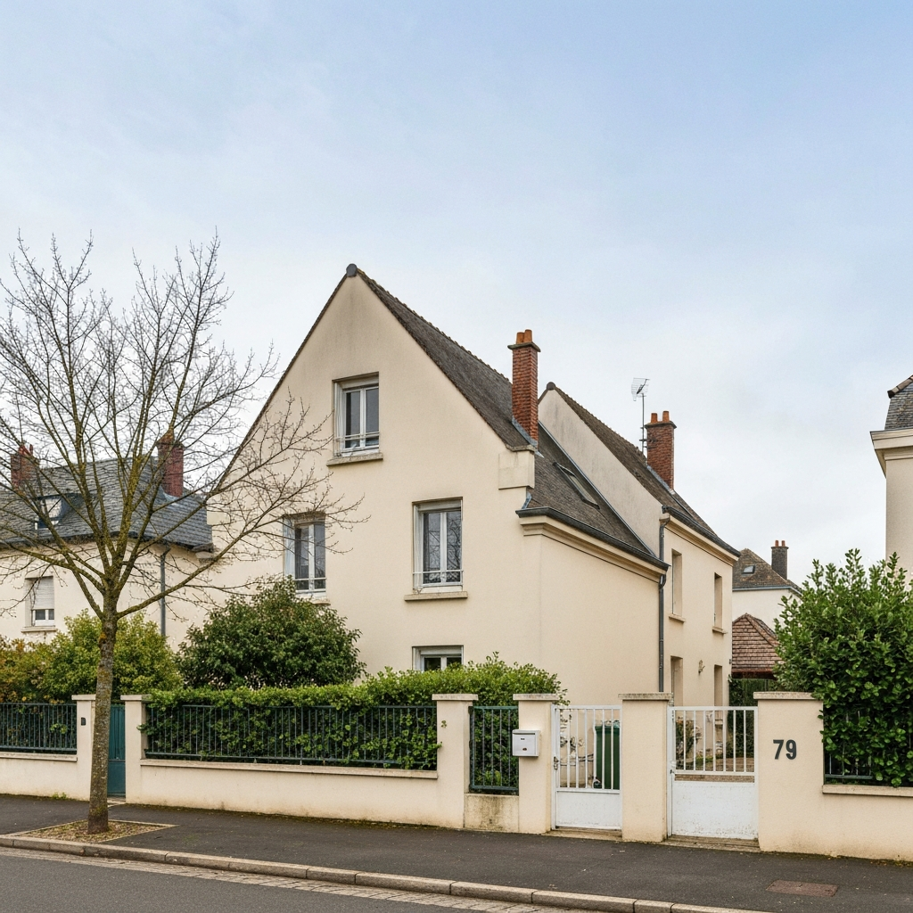 Vue d'une maison située sur le chemin de la Côte à Morsang-sur-Seine pour estimation immobilière