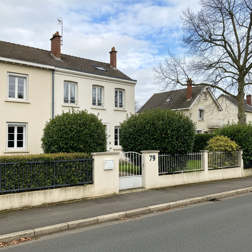 Vue de la maison à estimer située rue de la Fontaine au Soulier à Saint-Germain-lès-Corbeil