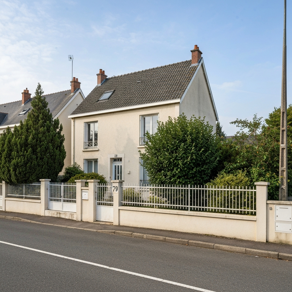 Vue de la maison située rue Paul Valéry à Saint-Germain-lès-Corbeil pour estimation